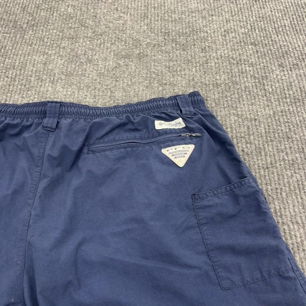 Columbia PFG Shorts Mens XL Blue Nylon Omni-Shade Fishing Outdoor Gorpcore